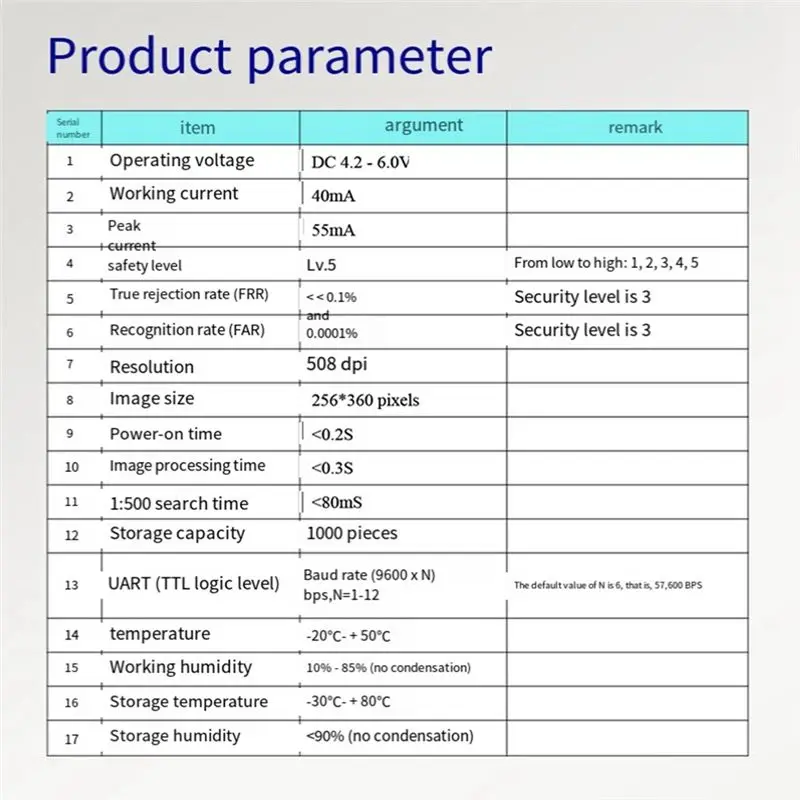 A29F-R311 Big Chip Fingerprint Collection And Identification Module Is Compatible R105 Fingerprint Sensor