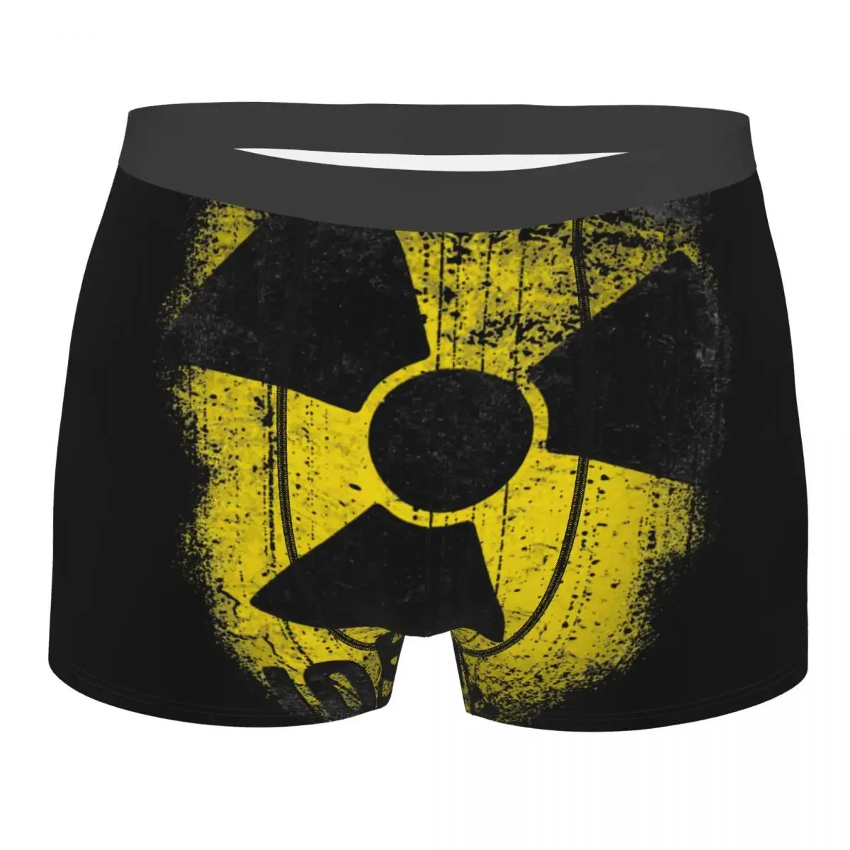 Printed Boxer Shorts Panties Men's  Let's Get Radioactive Underwear Radiation Russia Underpants for Homme Plus Size