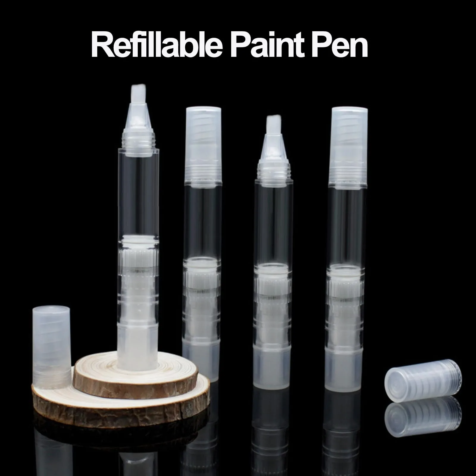 Touch-Up Paint Pen Refillable Paint Brush Pens Touch-Up Paint Pens For Walls, Window, Wood Fillable Paint W/Any Paint Types image 3