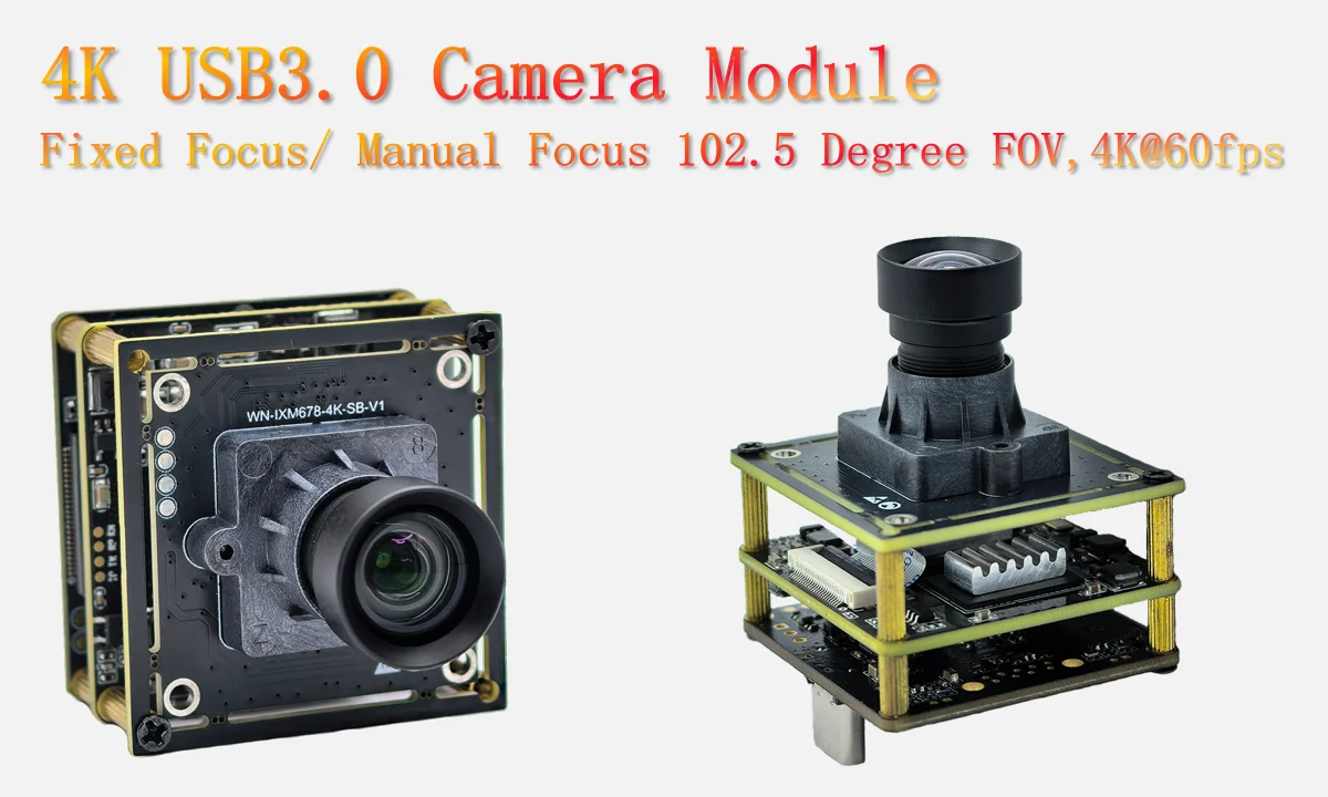 Direto da fábrica 8MP 4k 60fps IMX678 USB3.0 Módulo de câmera Protocolo UVC Plug And Play