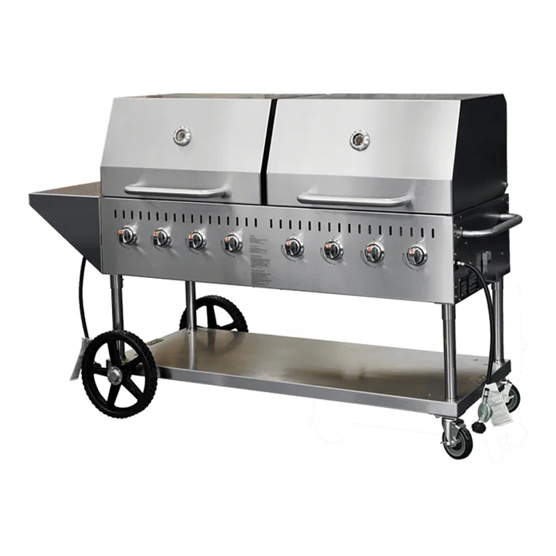 Back yard gas outdoor grill BBQ  stainless steel commercial cooking BBQ grill