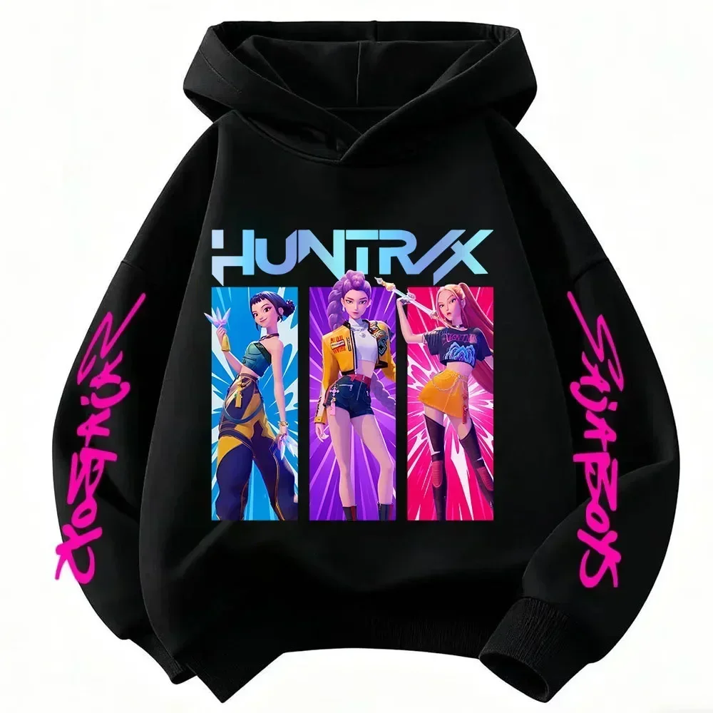 Drei-Mädchen-Grafik-Hoodies Kinder Mode Lila Pullover Sweatshirt für Mädchen – Detail 11