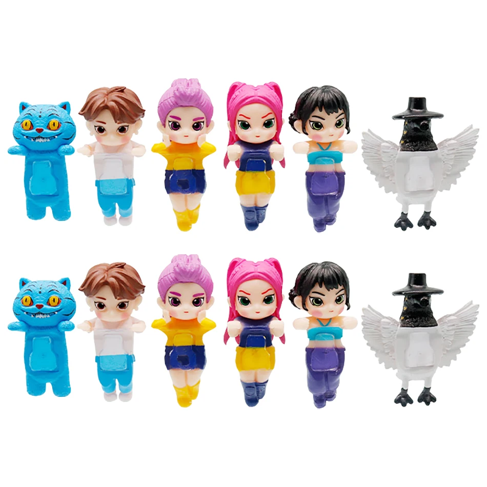 Qバージョン デモンハンターズ フィギュア ハントリックス フィギュア KPOP デモンハンターズ フィギュア おもちゃ ダーピーズ タイガー ルミ イタリアン ブレインロット オーナメント