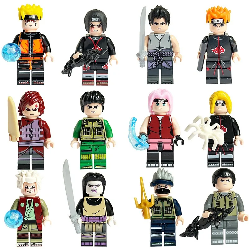 Bloques de Construcción Naruto, Bloques de Construcción Naruto Uzumaki, Jiraiya, Haruno Sakura, Rompecabezas para Niños, Ensamblaje, Villano