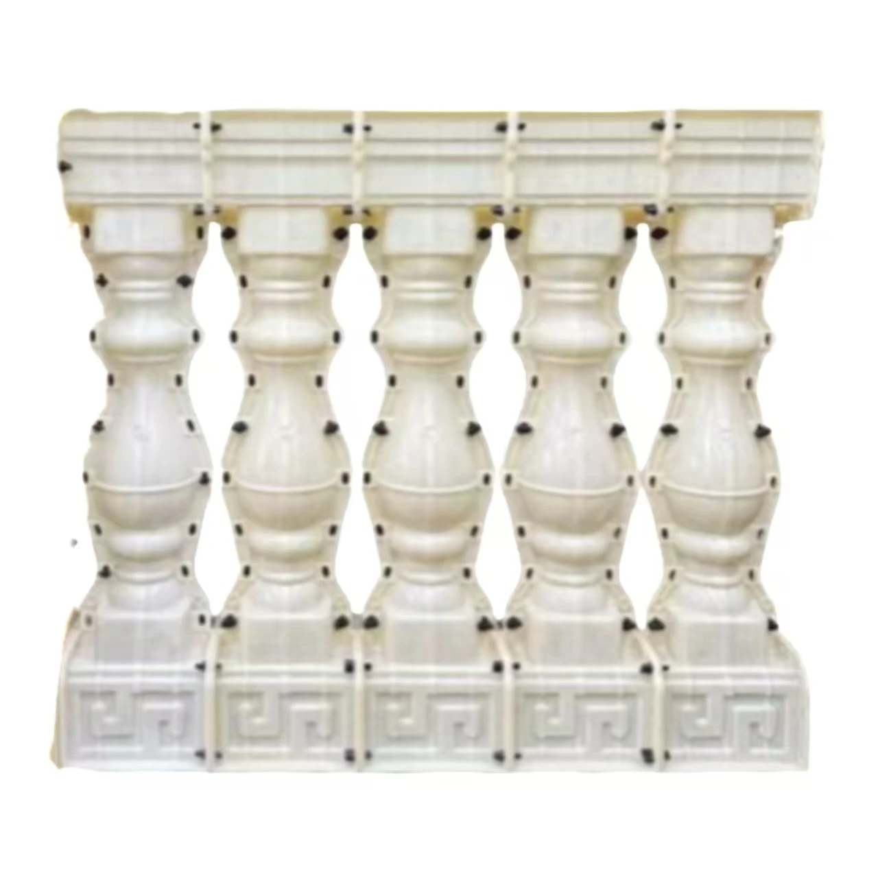 Moldes de barandilla ovalados de 1,0 m de largo (cinco columnas pequeñas en total), moldes de barandilla de columna romana, valla de villa de estilo europeo, modelo de cemento moldeado en el mercado, barandilla de balcón DIY, reutilizable, fácil de operar
