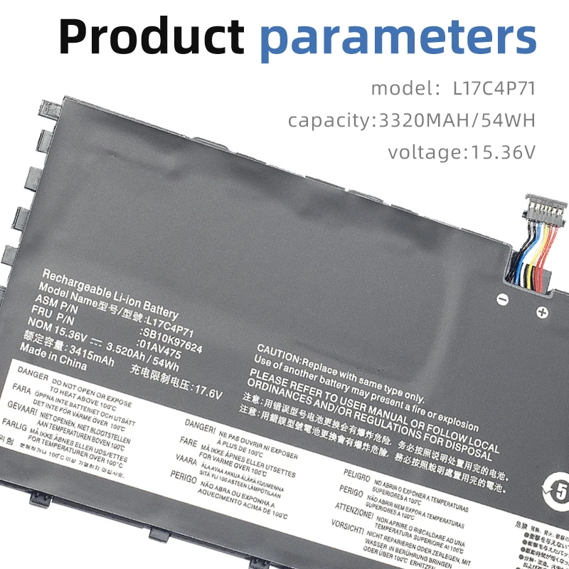 SUOZHAN nowa bateria 01 av474 dla Lenovo ThinkPad X1 joga GEN 3 2018 01 av475 L17M4P71 L17C4P71 SB10K97623 01 av499 L17C3P71 — zdjęcie produktu 5