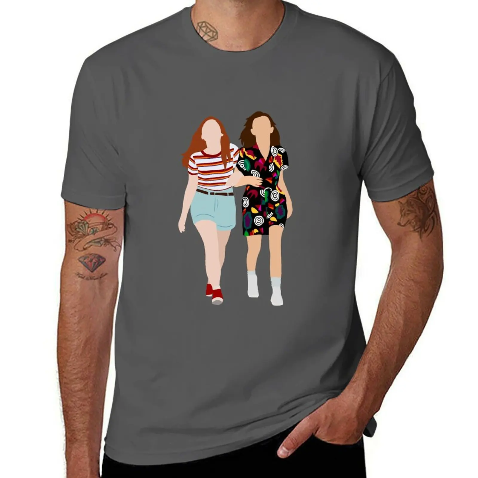 Футболка с принтом El and Max, повседневная футболка для летнего отдыха