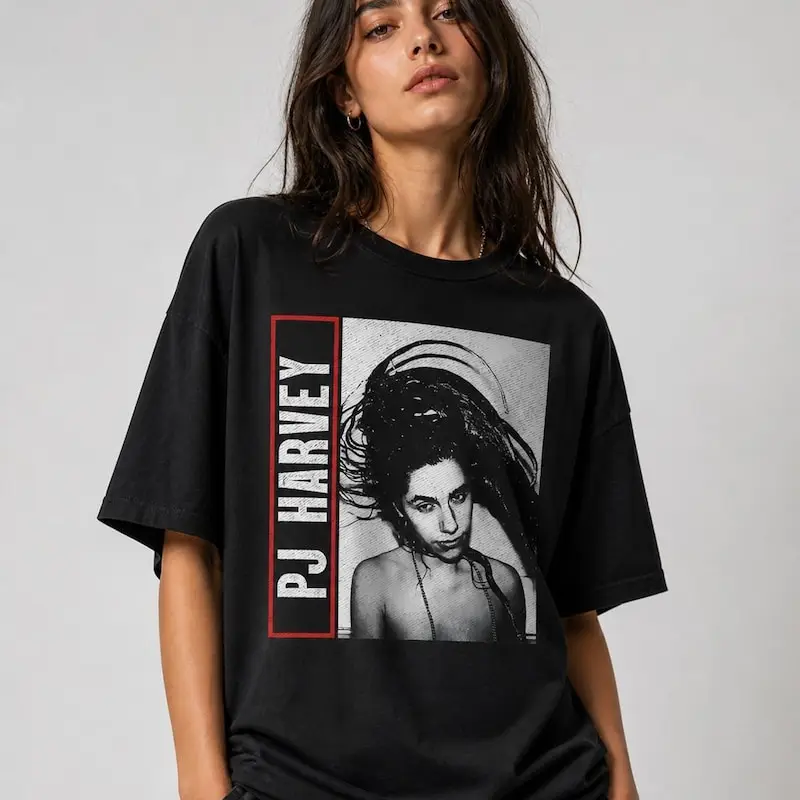 Retro PJ Harvey T-Shirt - 90s Alternative Rock Band Tee