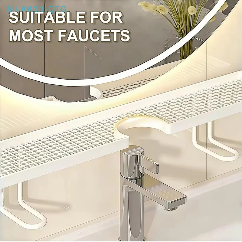 Hot Over Sink Faucet Storage Shelf Large Capacity Hollow Drain Design For Bathroom Kitchen Organizing