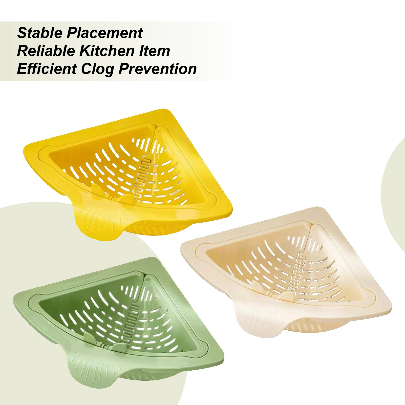 Magnetic Drainage & Filter Basket Sink Drain Basket Magnetic Sponge Holder Anti-Clog Corner Sink Strainer Kitchen Food Catcher