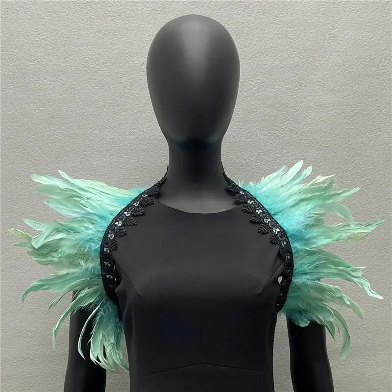 Długi szal z piór, maskarada, Halloween, akcesoria do kostiumów cosplay, do przebierania się i cosplayu.