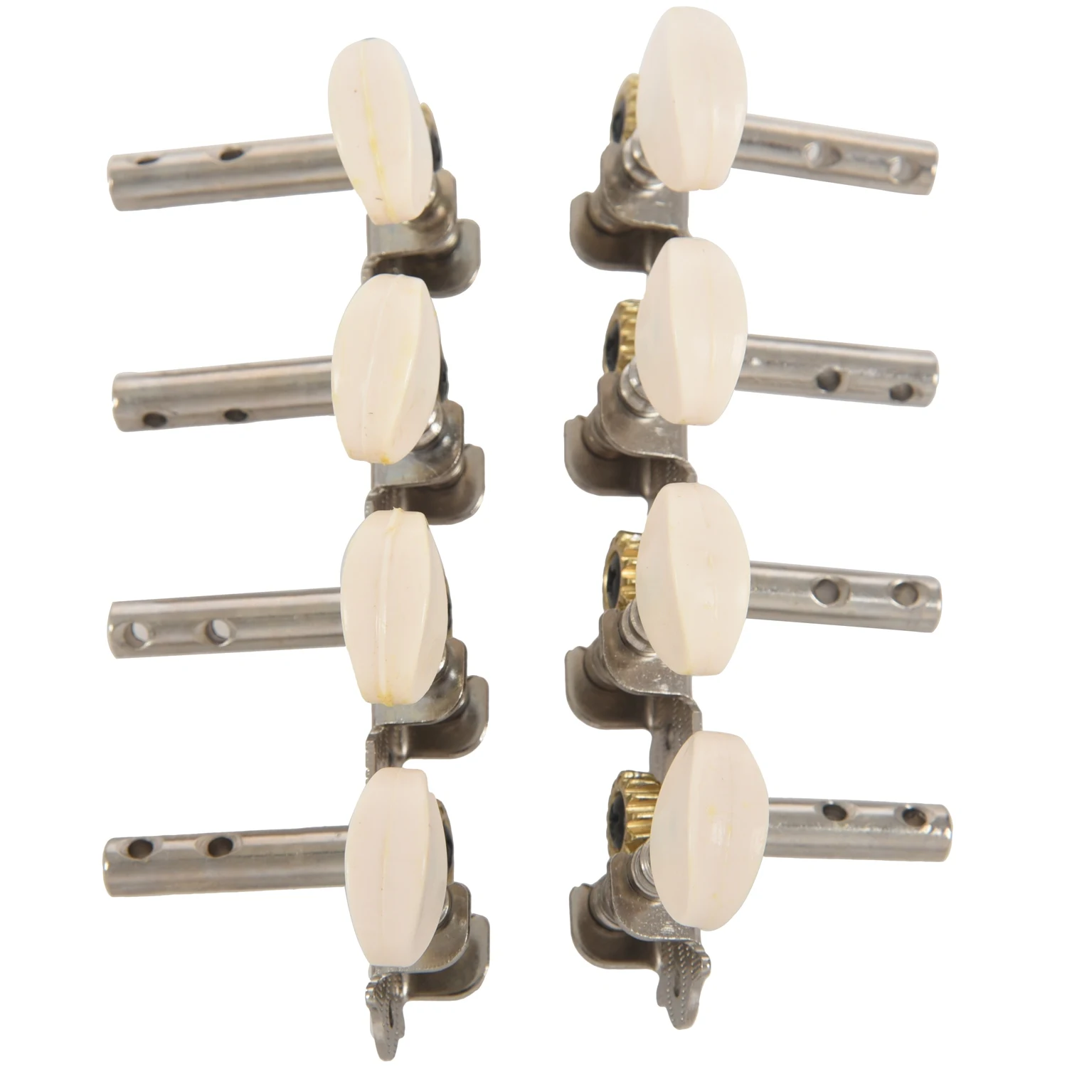 Machines Tuners Pegs Tuning Key with White Pearl Knobs 4L+4R for Mandolin