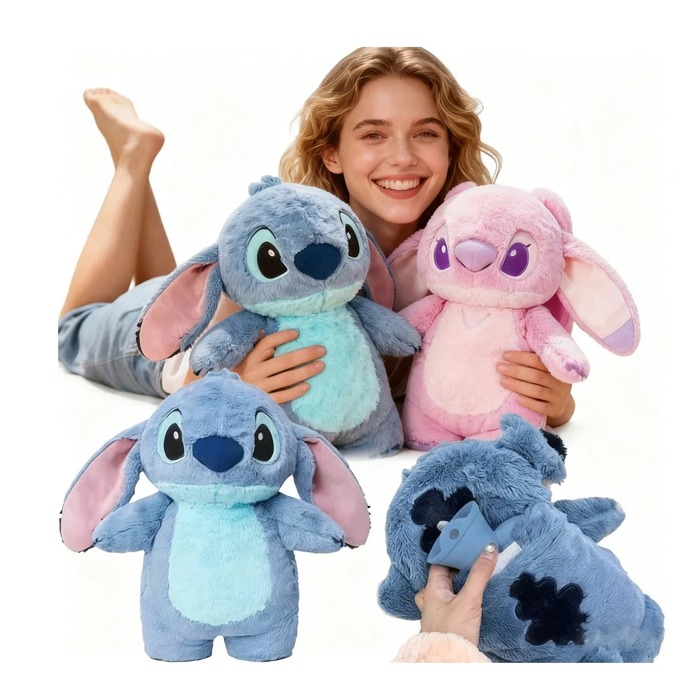 1-5 قطعة 30 سنتيمتر ليلو و غرزة اليد زجاجة دافئة أفخم دمية زجاجات الماء الساخن لينة الشتاء kawaii المحمولة الدافئة أنيمي اللعب هدية الكريسماس