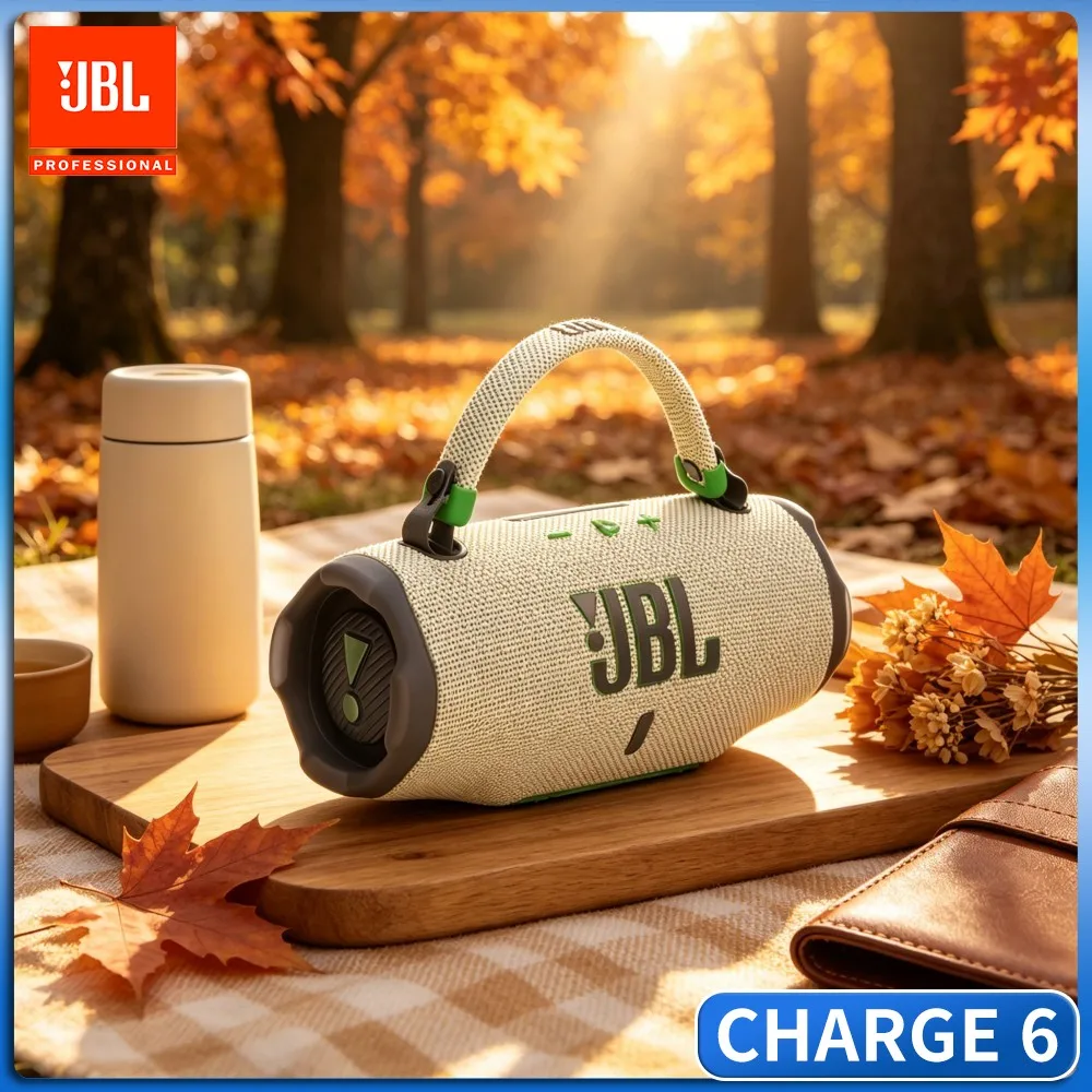 Green Stream Snappy Bass JBL CHARGE6 Bluetooth Speaker RGB Handsfree IP67 Waterproof Dual Driver TF Card Wireless Stereo Audio