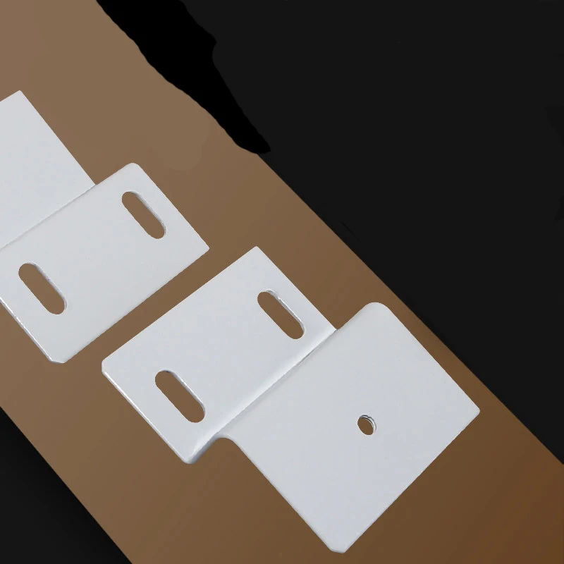 White Painted Bathroom Cabinet Connector L Bracket Zinc Plated Angle Iron Heavy Duty Z Hanger Mounting Bracket Fixing Hardware