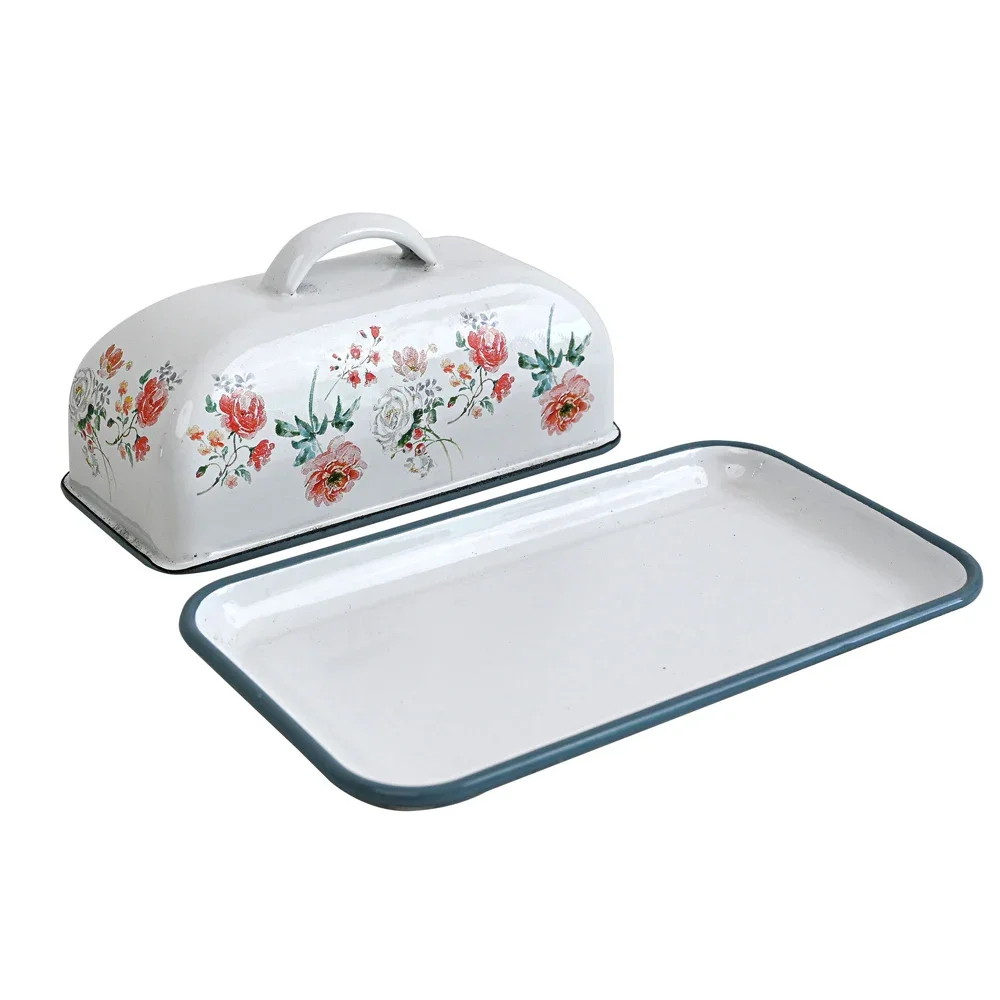 Retro Farmhouse Metal Butter Dish 4