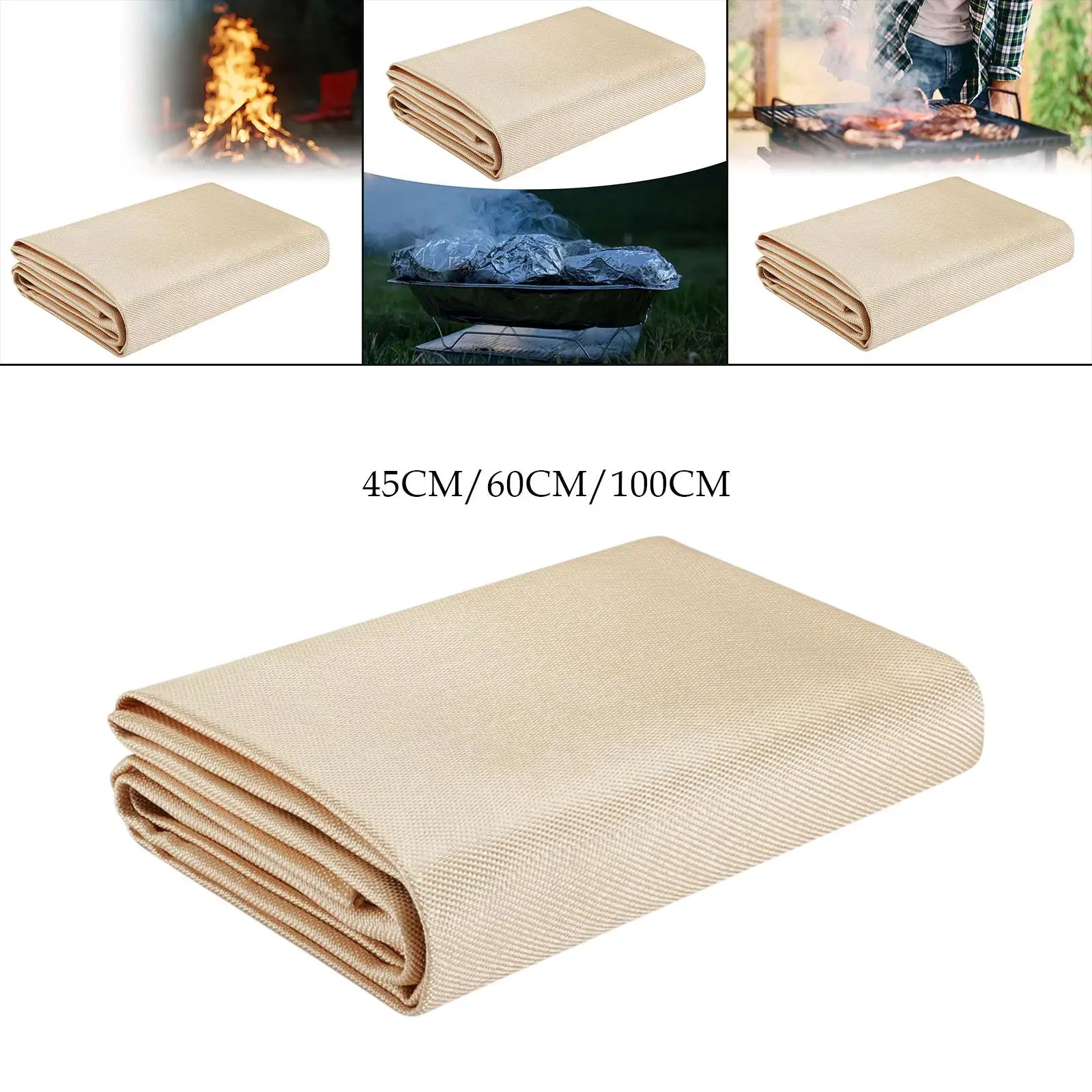

Fireproof Mat Multipurpose Grill Mat for Outdoor Grill Welding Blanket Fire Resistant Pad for Picnic Barbecue Yard Floor Lawn