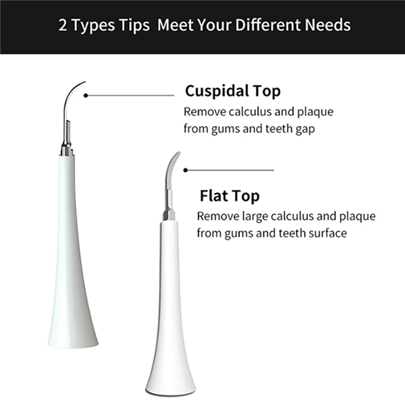 

A07R 2X насадки для ультразвукового скалера, наконечник, подходит для Xiaomi Soocas, электрическая зубная щетка, удаление зубного налета, пятен на зубах