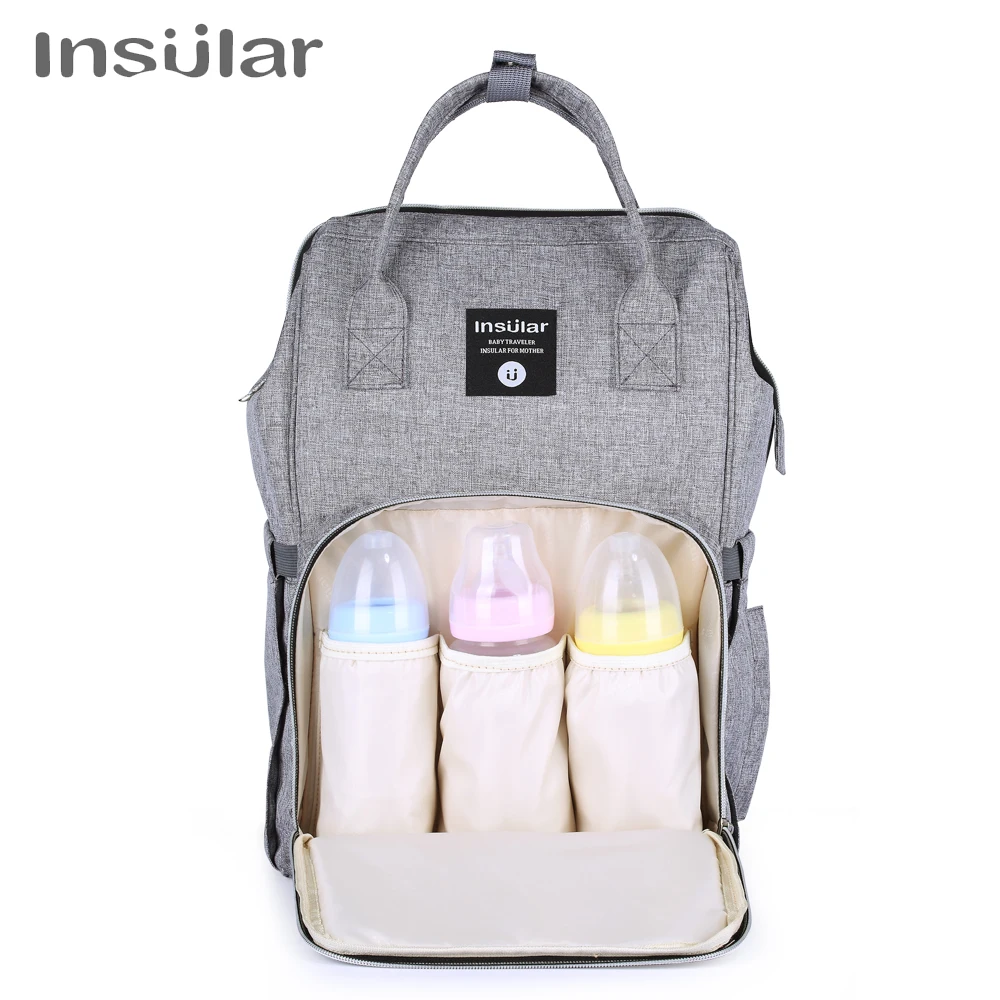 Insular Baby Diaper Bag Backpack Mommy Maternity Stroller Nappy Backpack Large Capacity Nursing Changing Bag For Baby Stroller