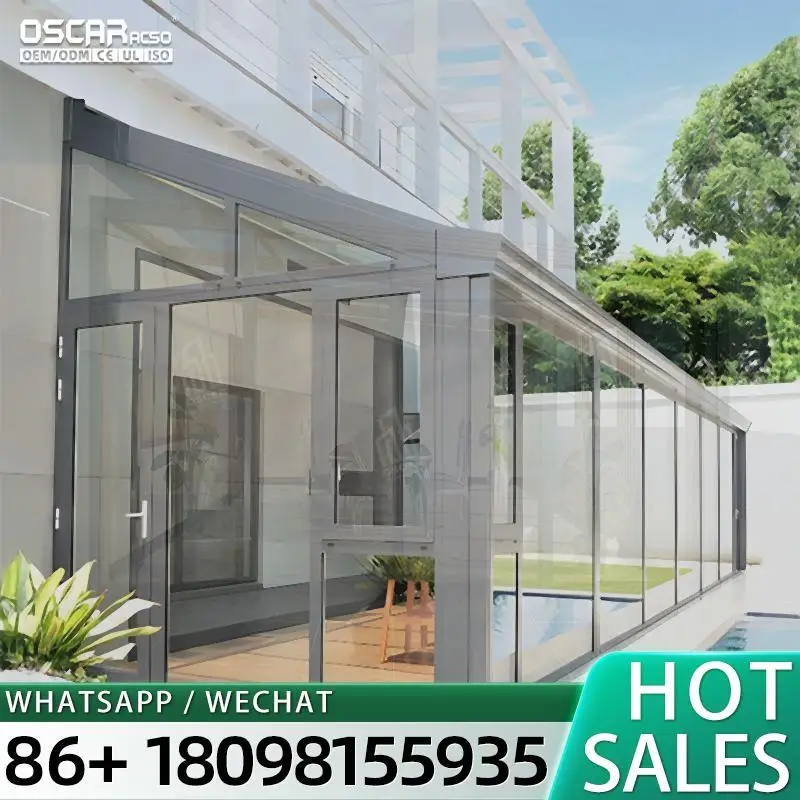 

Одиночные алюминиевые сборные стеклянные створки, водонепроницаемые, настраиваемые для зимнего сада, консерватория, веранды, жилых помещений на открытом воздухе