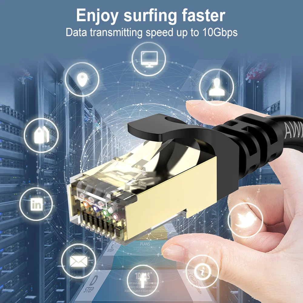 이더넷 케이블, RJ45, Cat7 랜 케이블, UTP, RJ 45 네트워크 케이블, Cat6 호환 패치 코드, 모뎀 라우터 케이블