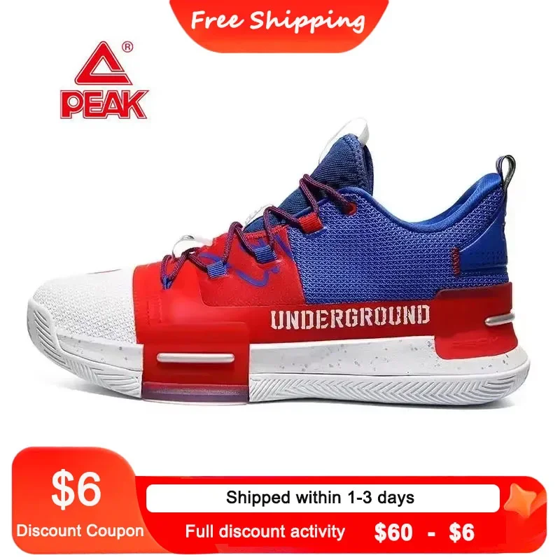 Peak TAICHI Color Matching Peak Basketball Sneakers Men\'s Breathable Shock-absorbing Wear-resistant Sports Shoes for Men 2024