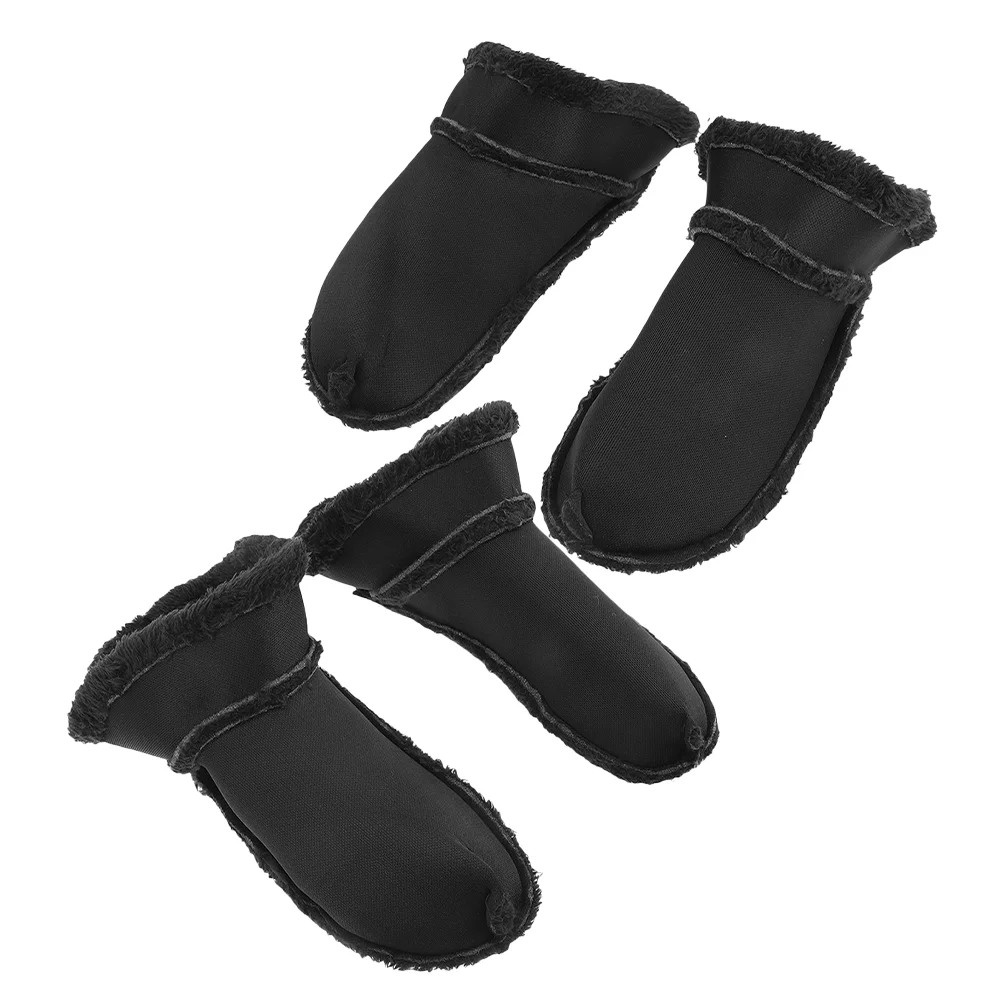 2 Pcs Thermal Cover Fluffy Inner Boots Insole Shoe Panda Slippers Kids Plush Clogs Shoes Inserts