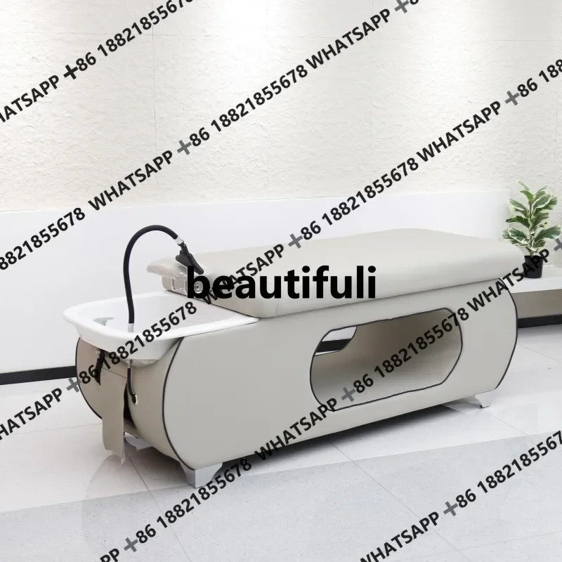X Neues Modell, Shampoo-Bett für den Friseursalon, Kopfbehandlungsbett mit Begasungswasserzirkulation