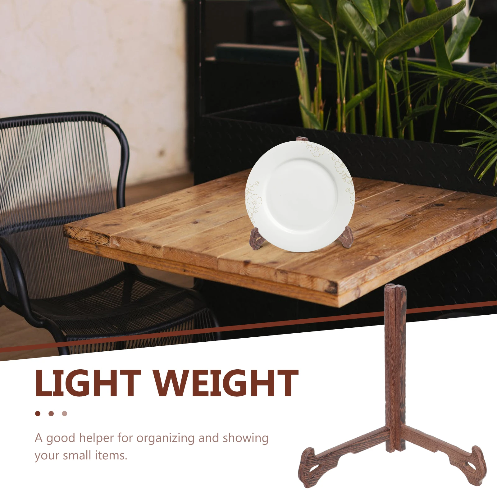 

Tea Cake Display Stand Plate Rack Dish Storage Holder Easel Racks Decorative Plates Office