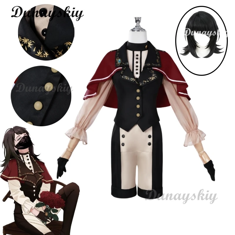 

Anime BanG Dream Ave Mujica Timoris Yahata Umiri Cosplay Costume Wig Bassist Cloak Mask Costume Accessoires Full Set Halloween