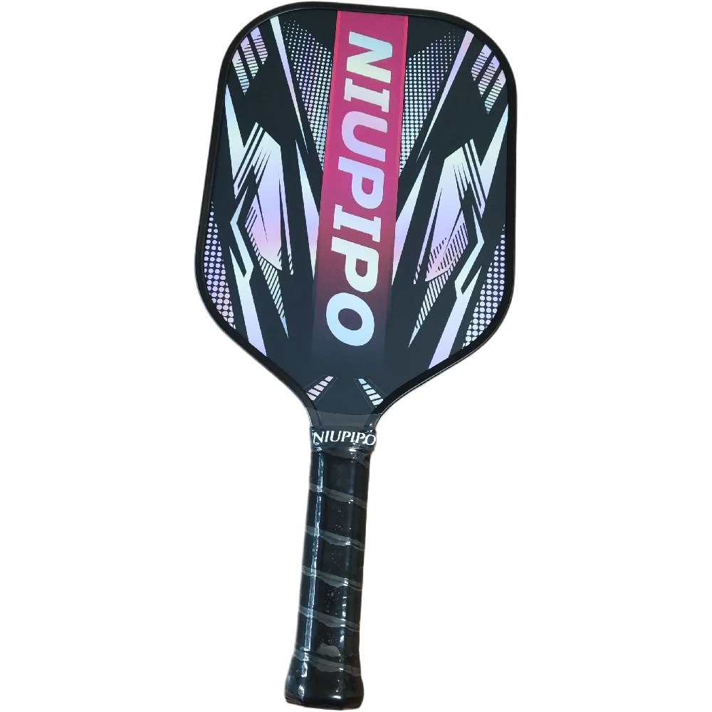 Niupipo Hot Press Carbon Fiber Pickleball Paddle, T700 Carbon Fiber, Lightweight 230g, Textured Surface, Professional Set with P
