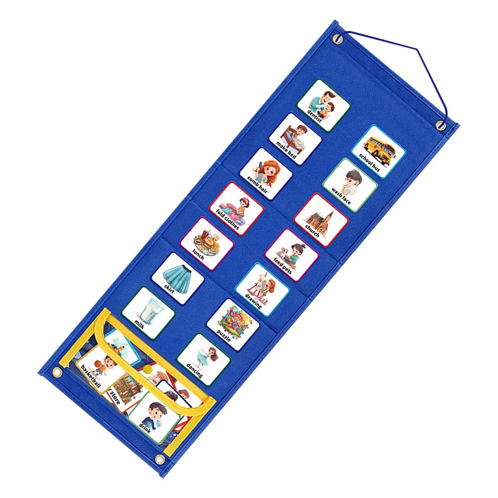 

1 set Kids Daily Routine Chart Visual Schedule Board Chore Calendar Toddler Learning Tracker Home Use Teaching Tool