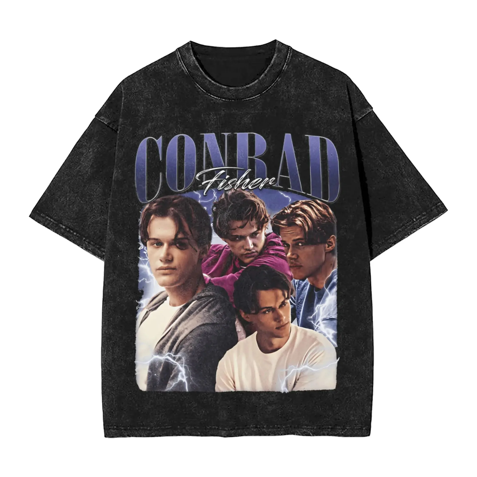 25 كونراد وإرميا تي شيرت لمحبي القطن مضحك بلايز النساء الرجال Crewneck فريق كونراد تيز ملابس قصيرة الأكمام حجم كبير