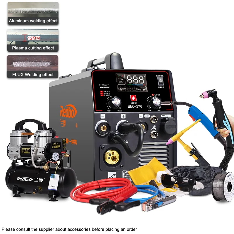 Portable Aluminum Welding Machine Multifunctional FLUX/MAG TIG 5 in 1 Multi Welder Plasma Cutter MIG TIG MMA With Air Compressor