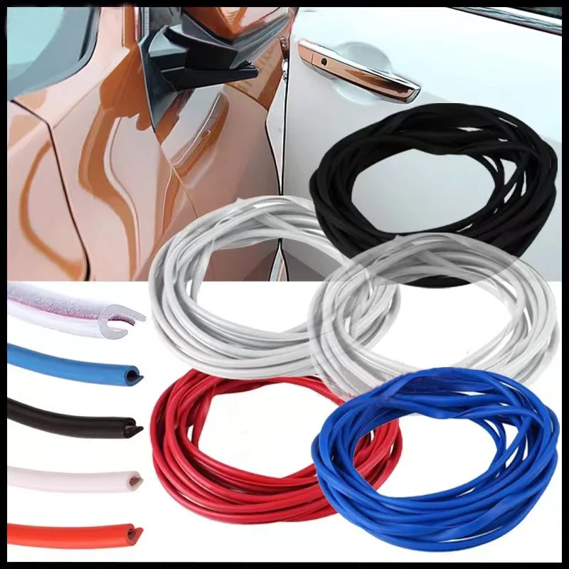 

5M Car Bumper Anti Collision Strip Auto Door Edge Protector Strip Anti-collision U Type Trim Rubber Anti-rub Protector Tape