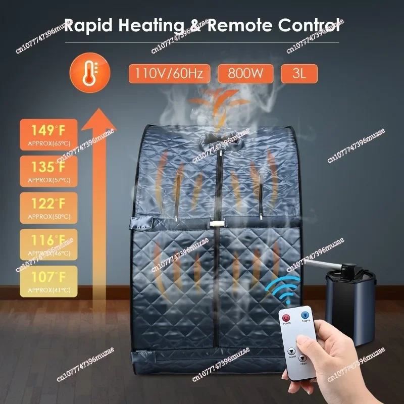 Home Steam Sauna Box, Portable Full Body Steam Sauna Tent for Adult Single Postpartum Recovery Detox