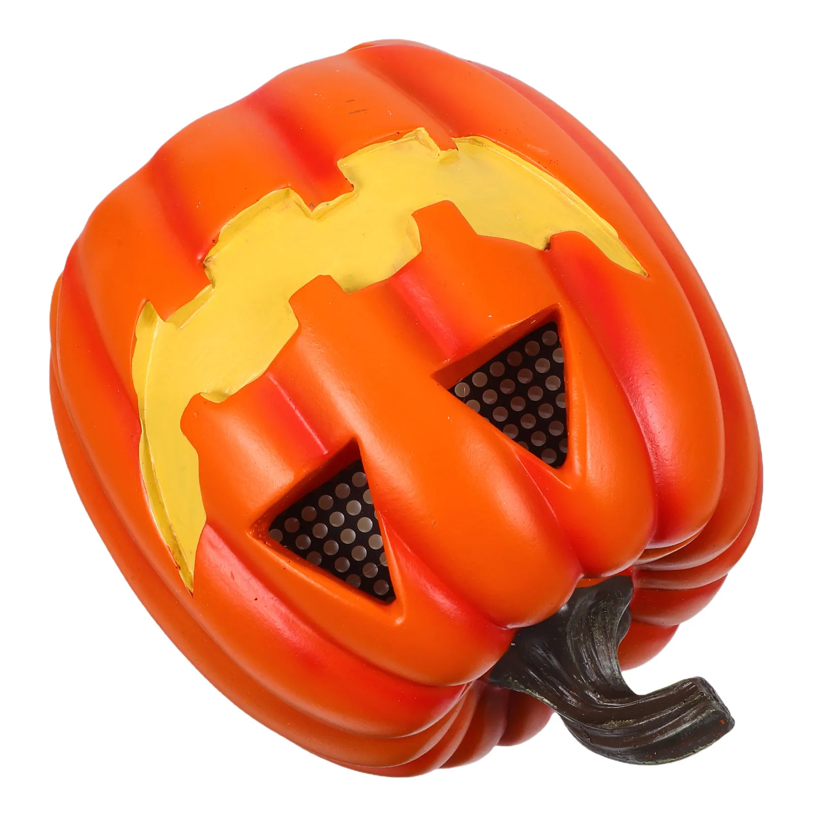 Realistic Resin Pumpkin Lantern Light-Up Jack-O-Lantern LED Halloween Decor Spooky Glow Effect for Porch Tabletop Pathway Bar