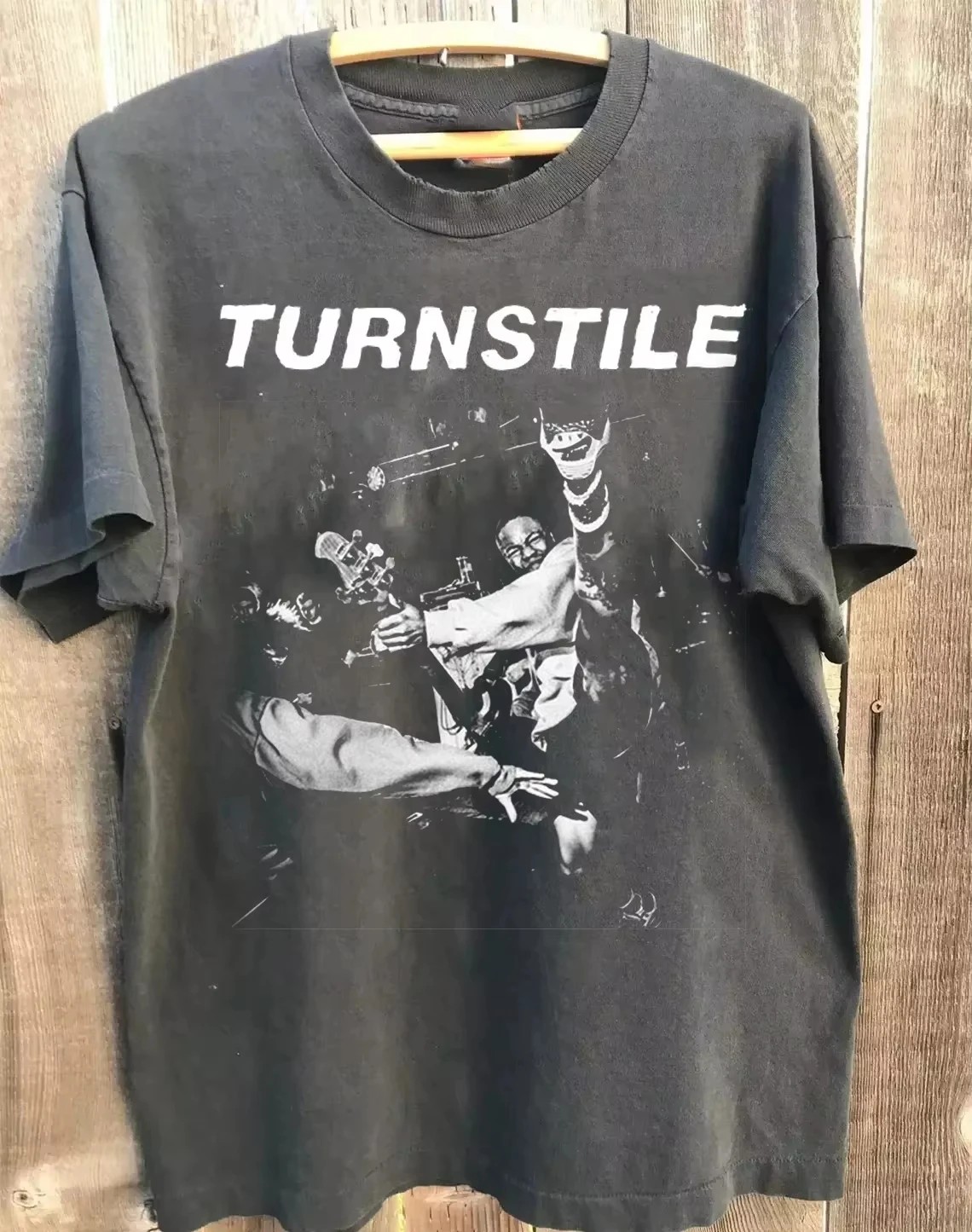 Camiseta Retro con Estampado del Grupo Musical TURNSTILE, Camiseta de Verano para Hombre, Informal, para Actividades al Aire Libre