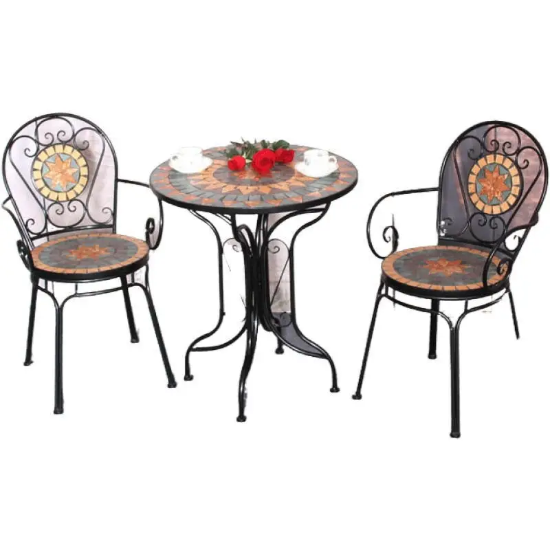 

Wholesale Balcony Table and Chair Courtyard Outdoor Outdoor Cafe Garden European Leisure Outdoor Table and Chair Combinatio