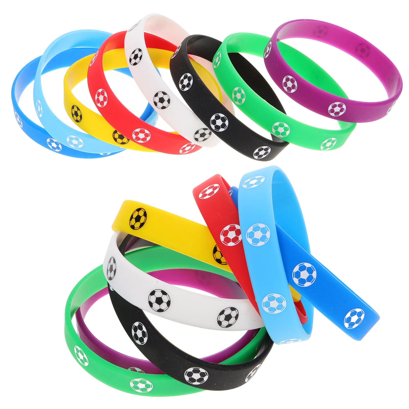 16Pcs Stylish Elastic Silicone Wristbands for Men Women Stretchable Fashionable Colored Bands for Outdoor Sports Party Theme