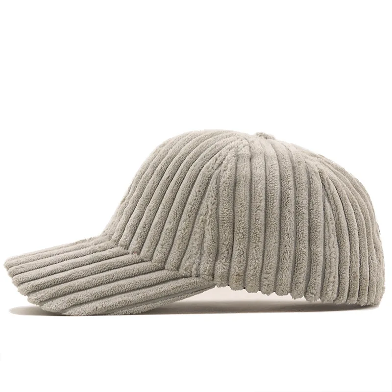 CNTANG Neue Winter Cord Baseball Kappe Mode Einfarbig Frauen Sonnenhut Dame Outdoor Freizeit Warme Mädchen Frühling Plüsch Kappen – Detail 7
