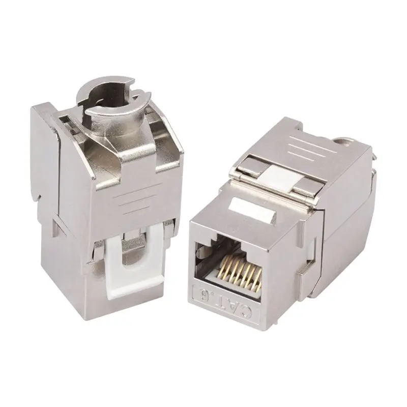 ABRI-RJ45 Keystone Jack Module Tool-Less Type Shielded Module Self-Locking Network Coupler Adapter CAT7