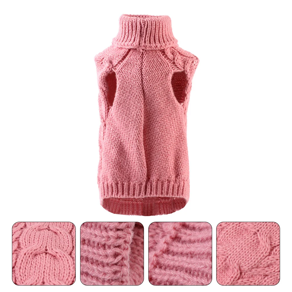 

Pet Dog Clothes Winter Outfits Puppy Clothing Vest Sweater Pink Dog Supplies Autumn Warm Long Lasting Practical Breathable