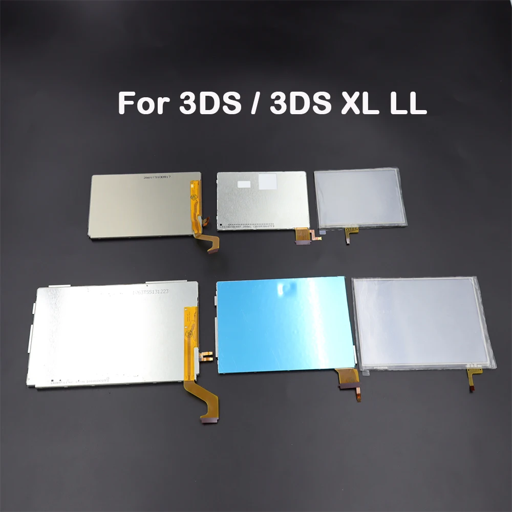 1PC/Set For 3DS Glass Touch Screen Panel Display Digitizer Top Upper or Bottom Lower LCD Screen For 3DS XL LL Controller Repair