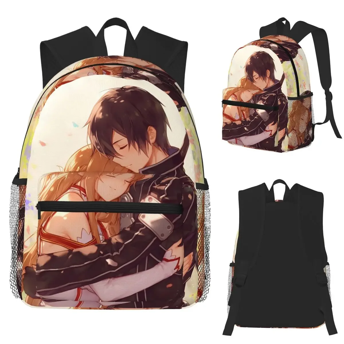 Asuna SAO Anime Sword Art Online Student Backpack School Bag Hiking Travel Daypack for Boys Girls Fashion Bookbag Shoulder Bags