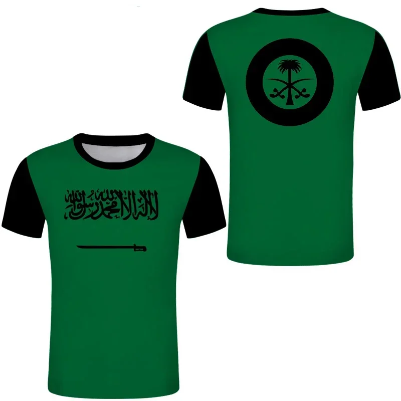 Saudi Arabia Flag 3D Printed T-shirt Islamic Country Name Men\'s and women\'s high quality top