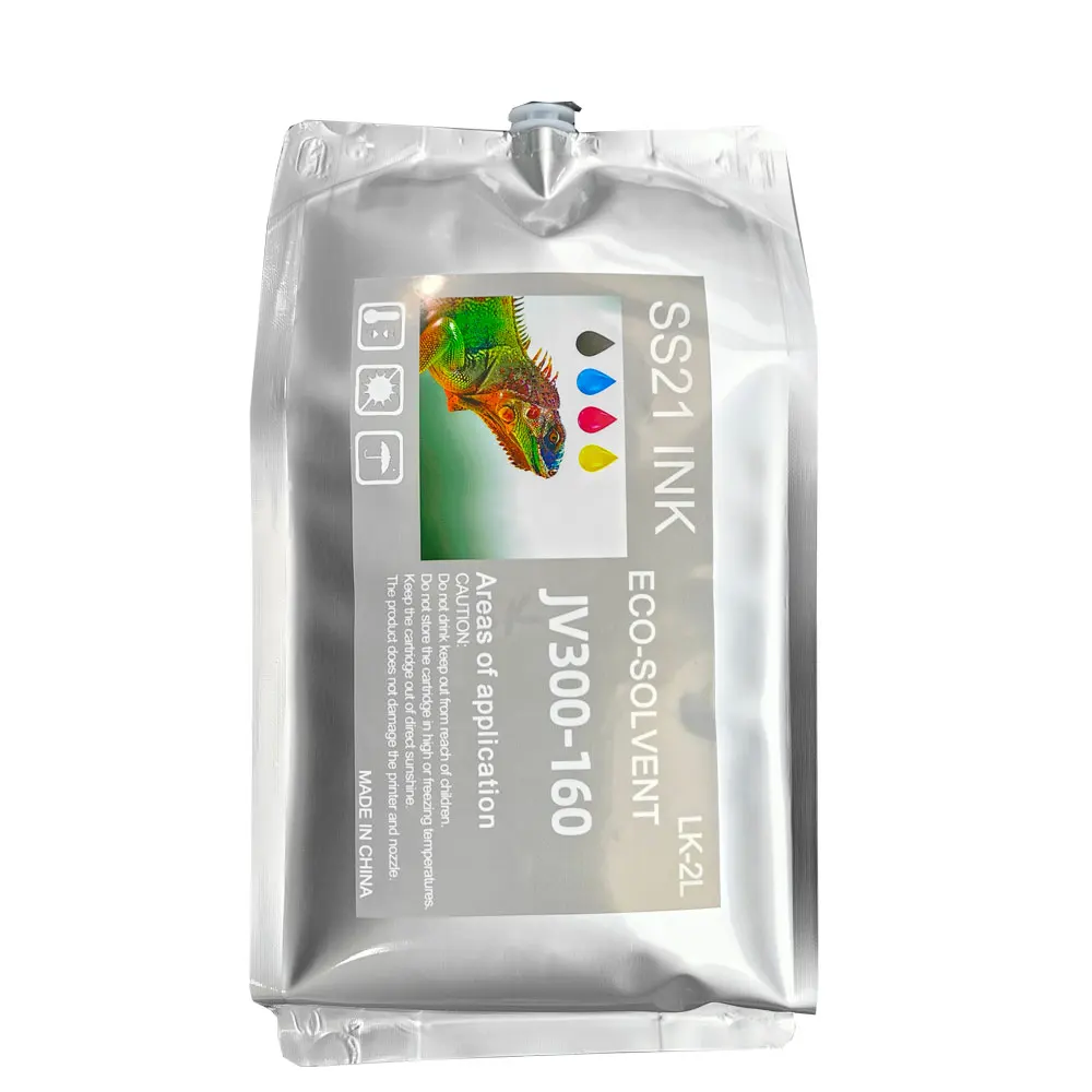 2Liter SS21 Eco-Solvent Ink Bag With Chips For Mimaki CJV30-100 CJV30-130 CJV150-130 CJV300-130 JV5-130S JV33-130 JV150-130