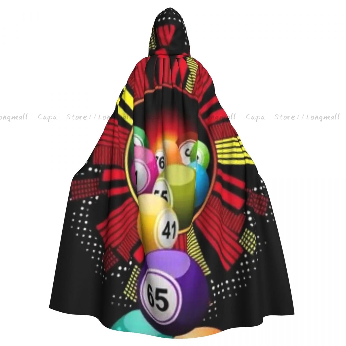 Bingo Hooded Cloak Coat Halloween Cosplay Costume Vampire Devil Wizard Cape Gown Party