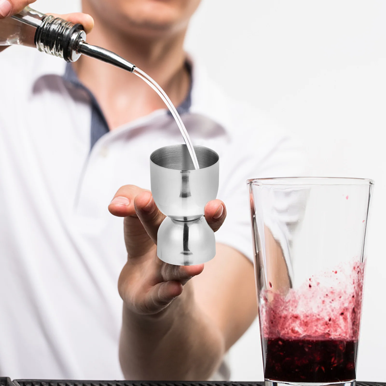 

Джиггер для коктейлей из нержавеющей стали, 1 унция, 2 унции, измерительный инструмент для бара, сверхмощный, можно мыть в посудомоечной машине для домашнего бара, использования на кухне