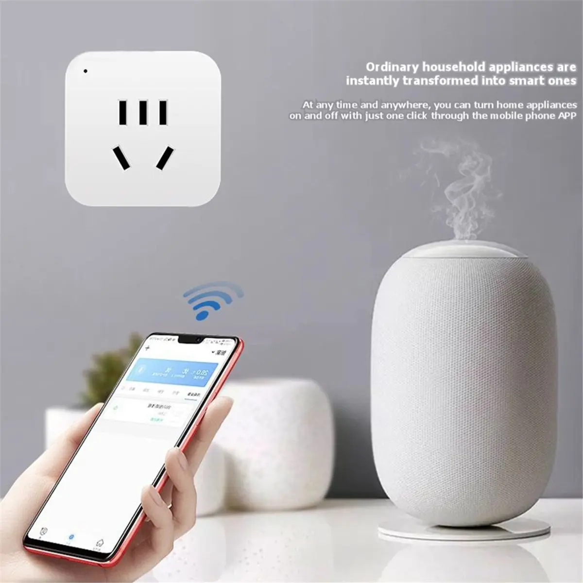 (ABGQ) Router Automatically Restarts MQTT Smart Socket Supports WiFi Control, Voice Control, and Plug Switching